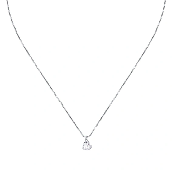 La Petite Story Silberkette mit weißen Herz-Zirkonen LPS10AWV31 für Damen