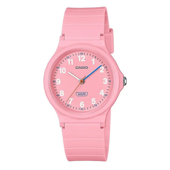 Casio Pop Analog Pink Bio Based Resin Strap Pink Dial Quartz LQ-24B-4B Women's Watch