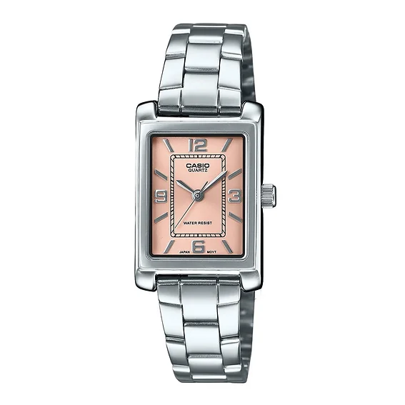 Casio Standard Analog Stainless Steel Pink Dial Quartz LTP-1234DD-4A Women's Watch