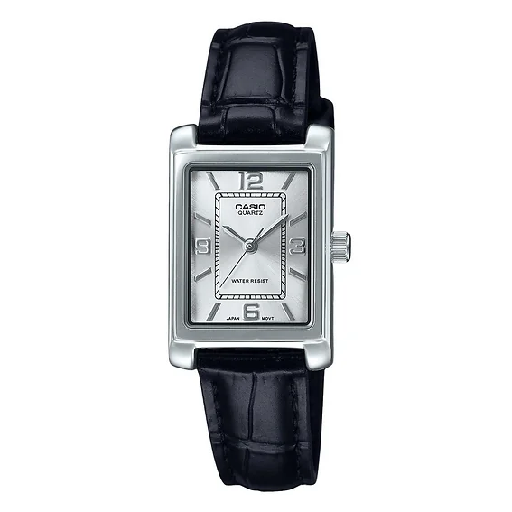 Casio Standard Analog Leather Strap Silver Dial Quartz LTP-1234LL-7A Women's Watch