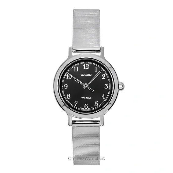 Casio Standard Analog Stainless Steel Black Dial Quartz LTP-B170D-1BV Women's Watch