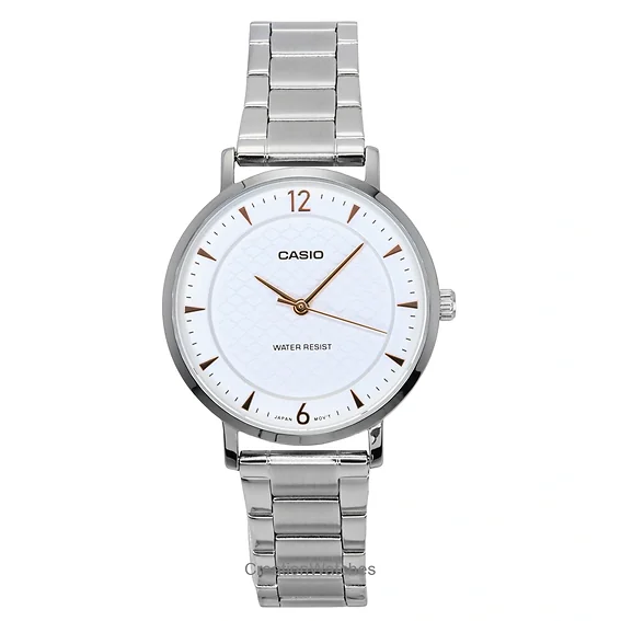 Casio Standard Analog Stainless Steel Cream Dial Quartz LTP-VT04D-7A Women's Watch
