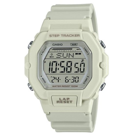 卡西歐標準數位樹脂錶帶石英 LWS-2200H-8AV 100M 男女通用手錶