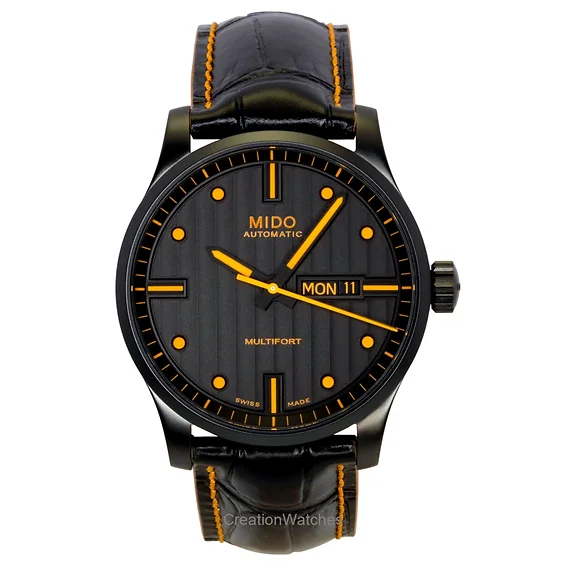 Mido Multifort Special Edition Leather Strap Black Dial Automatic M005.430.36.051.80 100M Men's Watch With Extra Strap