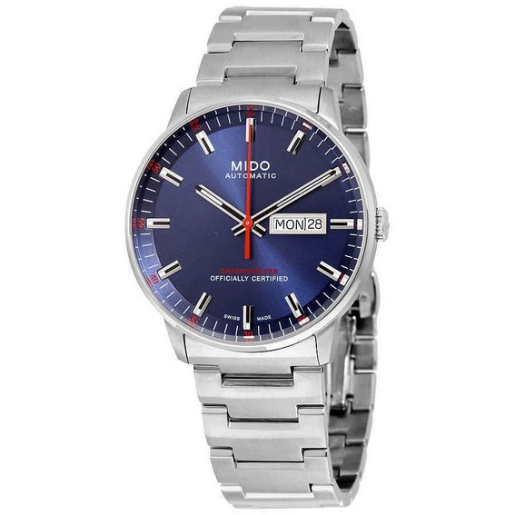 Mido Commander Chronometer Stainless Steel สีน้ำเงิน Dial Automatic M021.431.11.041.00 Men's Watch