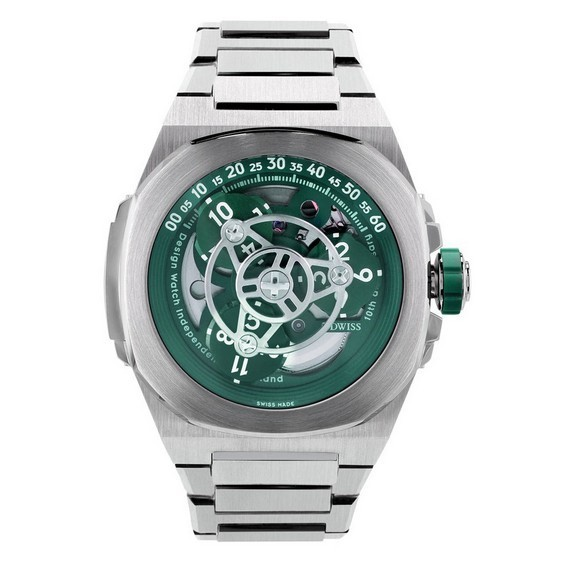 DWISS M3W Wandering Hours Display 10th Anniversary Special Edition Automatic Diver's M3W-GREEN-BRACELET 200M Men's Watch