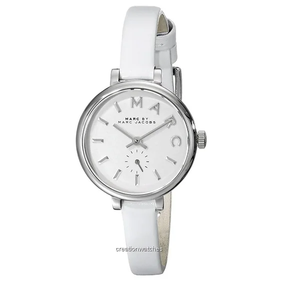Marc By Marc Jacobs Sally White Dial White Leather Strap MBM1350 Women's Watch