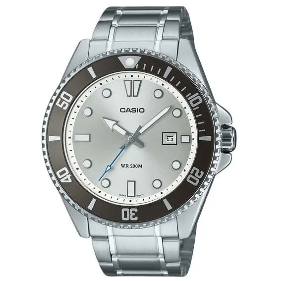 Casio Standard Analog Stainless Steel Silver Dial Quartz MDV-107D-7AV 200M Men's Watch