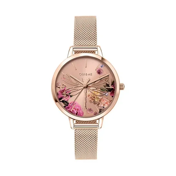 Oui & Me Fleurette Rose Gold Tone Stainless Steel Quartz ME010103 Women's Watch