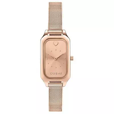 Relógio feminino Oui & Me Finette tom ouro rosa quartzo ME010114