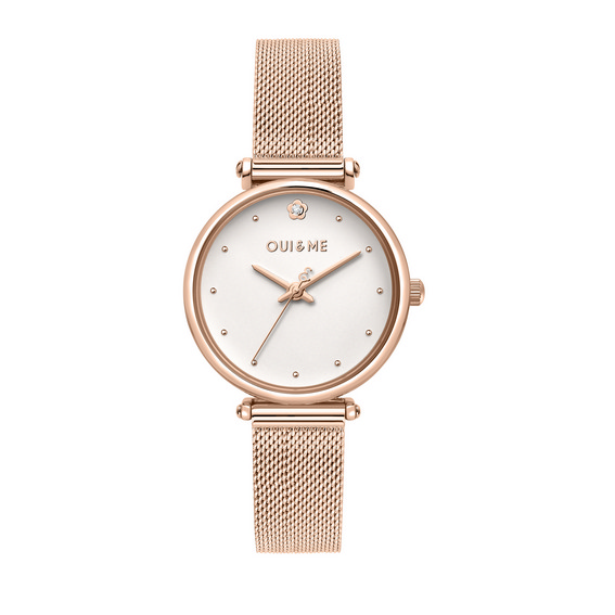 Reloj para mujer Oui & Me Etoile de oro rosa, acero inoxidable, esfera blanca y cuarzo ME010297