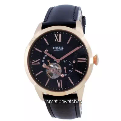 Fossil Townsman Chronograph Open Heart Automático ME3170 Relógio Masculino