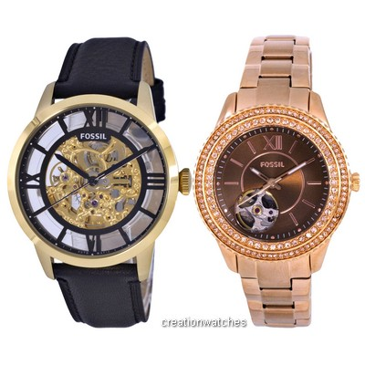 Fossil Automatic Men's And Women's Watch Combo Set - ME3210-ME3211
