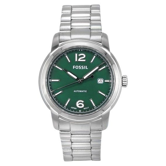 Fossil Heritage Stainless Steel Green Dial Automatic ME3224 Unisex Watch