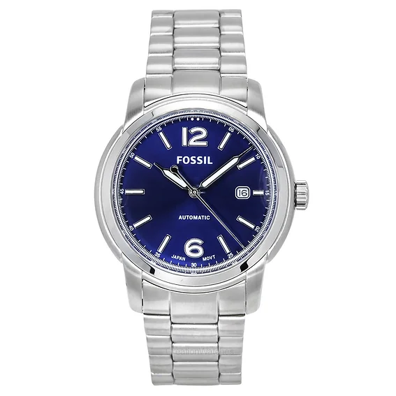 Fossil Heritage Stainless Steel Blue Dial Automatic ME3244 Men's Watch