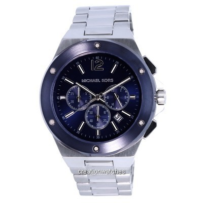 Michael Kors Lennox Chronograph Stainless Steel Blue Dial Quartz MK8938 Men's Watch