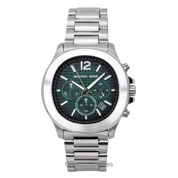Michael Kors Oversized Sage Chronograph Edelstahl Grünes Zifferblatt Quarz MK9191 Herrenuhr