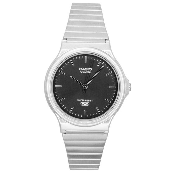 Casio Analog Stainless Steel Silver Sunray Dial Quartz MQ-24DA-1A Unisex Watch