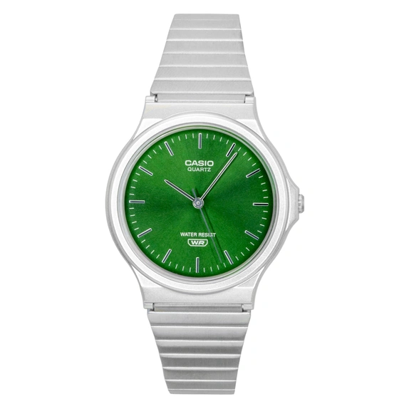 Casio Analog Stainless Steel Green Dial Quartz MQ-24DA-3A Unisex Watch