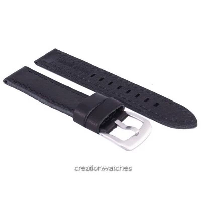 Pulseira de relógio de couro marca proporção preta 20 mm