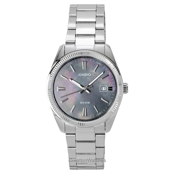 Casio Standard Analog Stainless Steel Mother Of Pearl Quartz MTP-1302DS-1AV Men's Watch