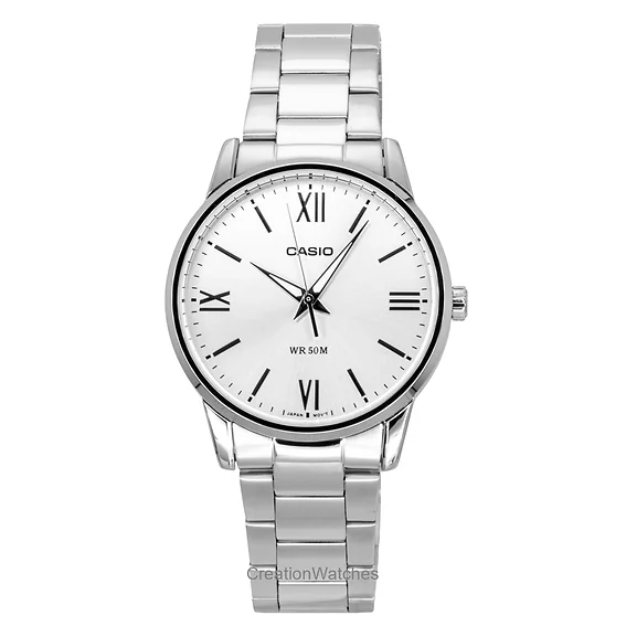 Casio Analog Stainless Steel Silver Dial Quartz MTP-1303DD-7AV Men's Watch