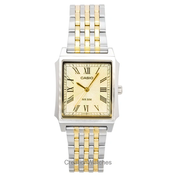 Casio Analog Stainless Steel Gold Dial Quartz MTP-B190SG-9BV Men's Watch