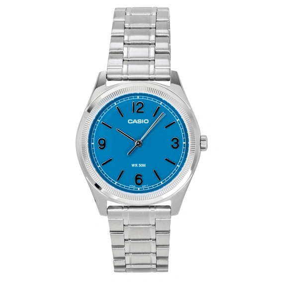 Casio Standard Analog Stainless Steel Teal Blue Dial Quartz MTP-B210D-2A1V Men's Watch
