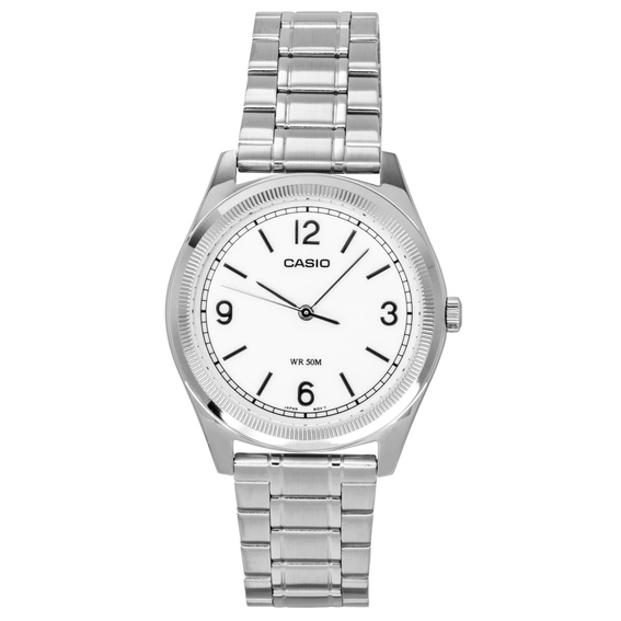 Casio Standard Analog Stainless Steel White Dial Quartz MTP-B210D-7AV Men's Watch
