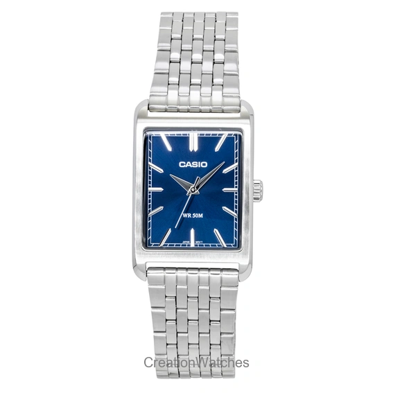 Casio Analog Stainless Steel Blue Dial Quartz MTP-B215D-2AV Men's Watch