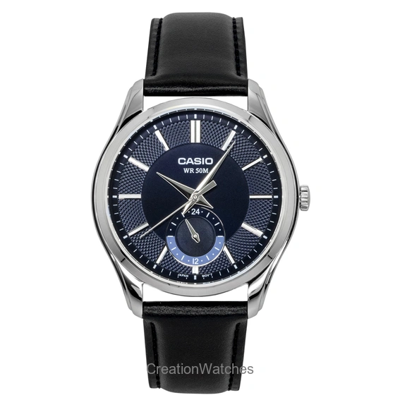 Casio Analog Leather Strap Blue Dial Quartz MTP-B315L-2AV Men's Watch