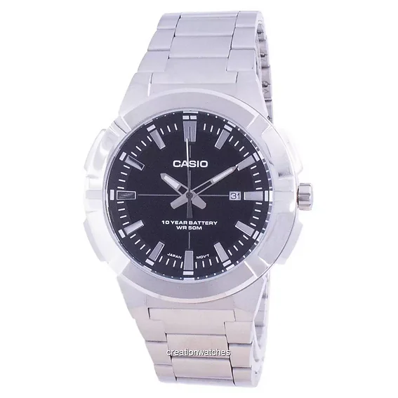 Casio Analog Black Dial Stainless Steel MTP-E172D-1A MTPE172D-1 Men's Watch