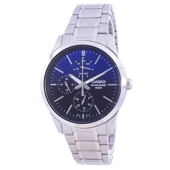 Casio Analog Blue Dial Stainless Steel Quartz MTP-E330D-2A MTPE330D-2 Men's Watch