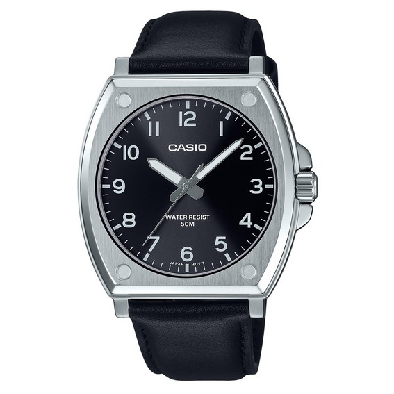 Casio Standard Analog Leather Strap Black Dial Quartz MTP-E730L-1AV Men's Watch