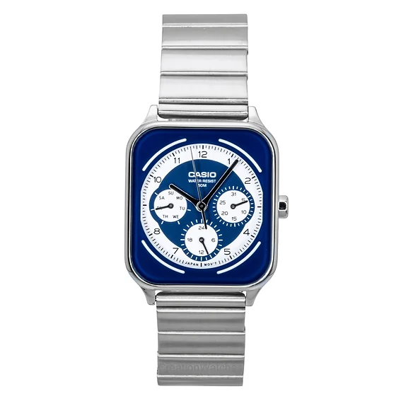 Casio Standard Analog Stainless Steel Blue And White Dial Quartz MTP-M307D-2BV Men's Watch