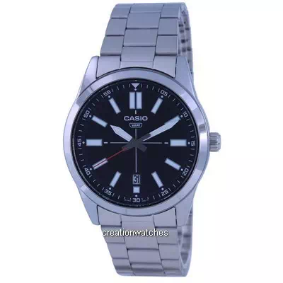 卡西歐經典模擬黑色錶盤 MTP-VD02D-1E MTPVD02D-1 男士手錶