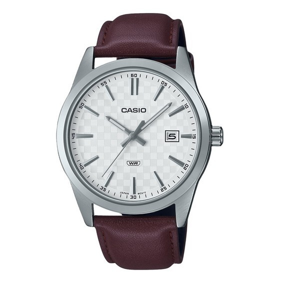 Casio Standard analoginen nahkaranneke valkoinen kellotaulu kvartsi MTP-VD03L-5A miesten kello