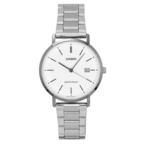 Casio Analog Stainless Steel White Dial Quartz MTP-VT05D-7E Men's Watch