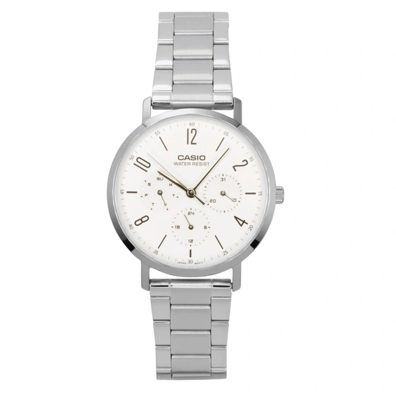 Casio Analog Stainless Steel White Dial Quartz MTP-VT06D-7B Men's Watch