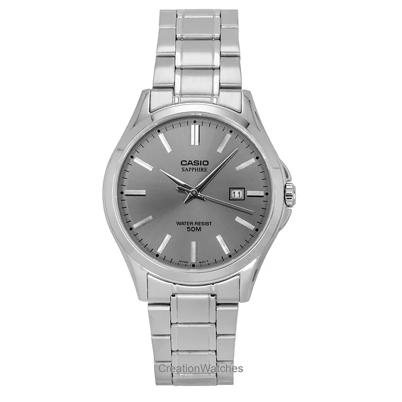 Casio Standard Analog Stainless Steel Grey Dial Quartz MTS-115D-8AV Men's Watch