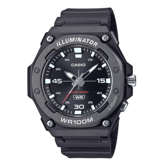 Casio Standard Analog Resin Strap Black Dial Quartz MW-620H-1AV 100M Men's Watch