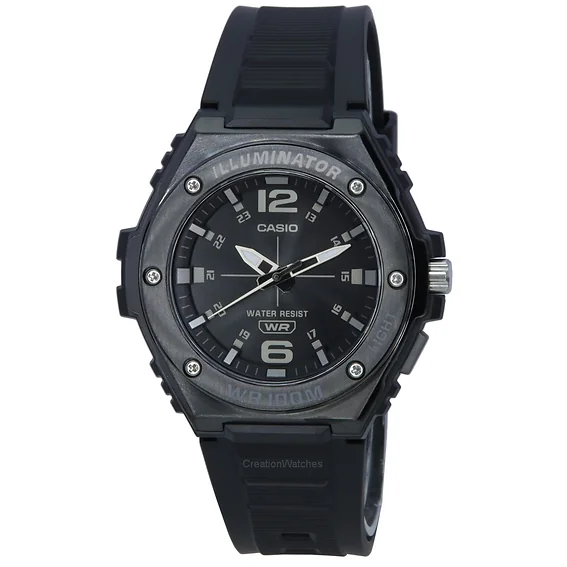 Casio Standard Analog Black Dial Quartz MWA-100HB-1A MWA100HB-1 100M Men's Watch