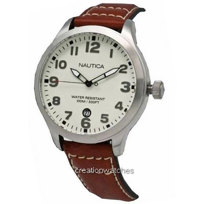 Nautica Men's N09560G BFD 101 Date Cream Dial Watch