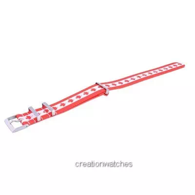 Ratio NATO34 Canada National Flag Pattern Polyester 22mm Watch Strap