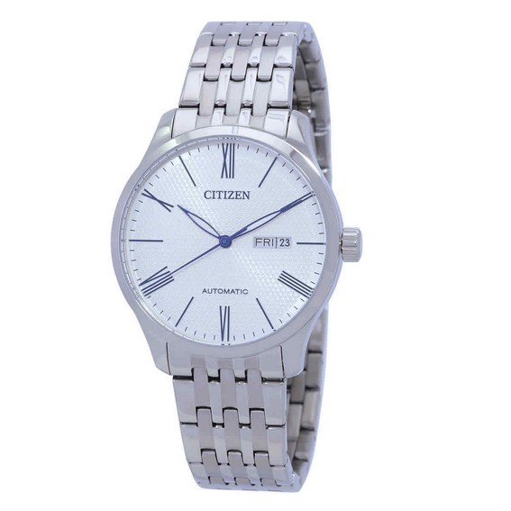 Citizen Stainless Steel White Dial Automatic NH8350-59B นาฬิกาข้อมือผู้ชาย