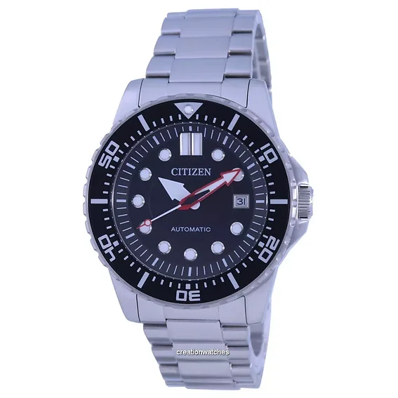 Citizen Black Dial Stainless Steel Automatic NJ0120-81E 100M Men's Watch