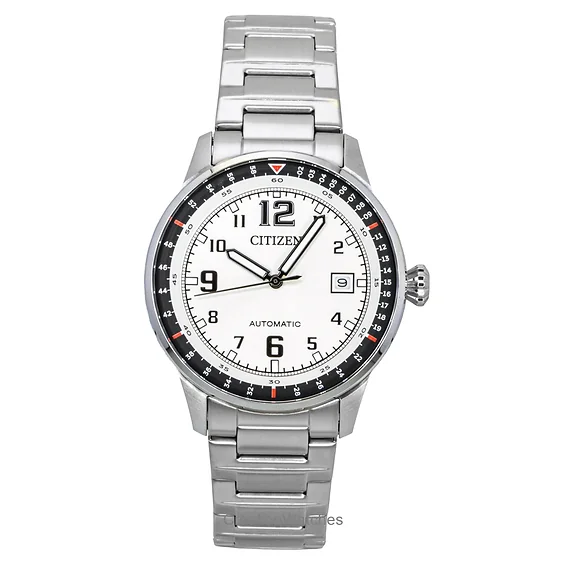 Citizen Stainless Steel White Dial Automatic NJ0190-51A 100M Men's Watch