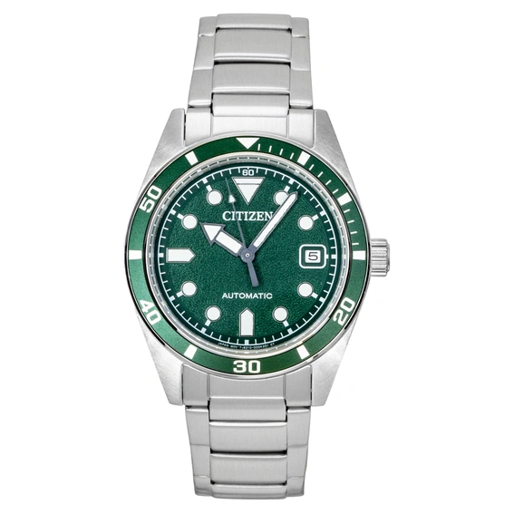 Citizen Stainless Steel Green Dial Automatic NJ0220-52X 100M Men's Watch