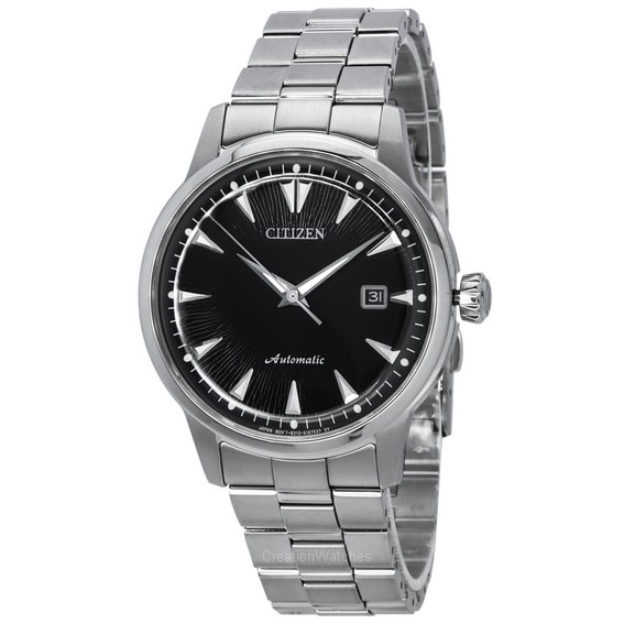 Citizen Kuroshio Serie 64 Edición limitada Acero inoxidable Esfera negra Automático NK0001-84E Reloj para hombre