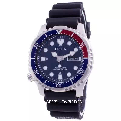 Relógio masculino Citizen Promaster Diver com mostrador azul automático NY0086-16L 200M